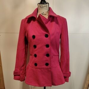 New York & Company Peplum Peacoat